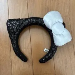 USJ キティちゃんカチューシャ 黒 シルバー