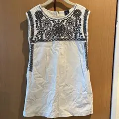 GapKids 120 ノースリーブ刺繍ワンピース Sサイズ