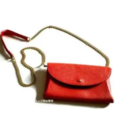 激レア サマンサダバサ お財布ショルダー 本革 チェーン 2way バッグ