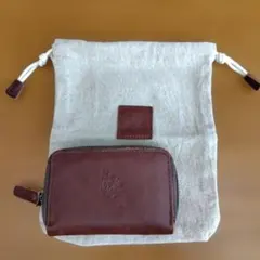 【SM2】 ノベルティ本革カードケース＆巾着ポーチセット ブラウン