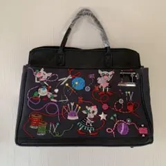 アルベロベロ 新品 牛革ハンド刺繍 ビーズ トートバッグのサムネイル