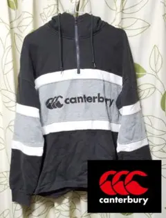 カンタベリー　Mサイズ　裏起毛パーカー　ハーフジップ