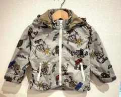 【美品】THE NORTH FACE ウィンドブレーカー 80 総柄 フード付き