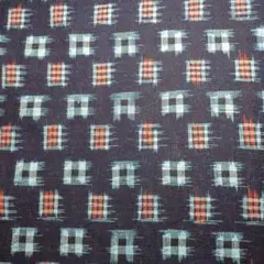 古布 藍染 木綿 久留米絣ハギレ 34×144cm 生地 布地 正藍 リメイク