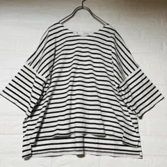 NATURAL LAUNDRY ボーダーカットソー ワイドシルエット　Tシャツのサムネイル