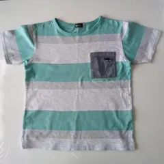 140cm BeBe/ベベ 半袖Ｔシャツ グリーン✕グレー