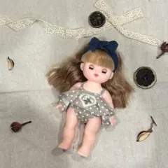 メルちゃん　ソランちゃん　水玉水着風ワンピース&ヘアバンドのサムネイル
