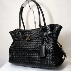 TOPKAPI Vacchetta トートバッグ イントレチャート 黒のサムネイル