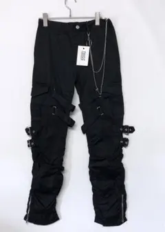 y2k パンク　ALGONQUINS ボンテージパンツ Y2K ボンテージパンツ タータンチェック 黄色 PUNK アーカイブ