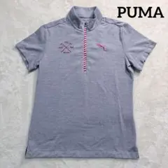 PUMA レディース ゴルフシャツ ブルーグレー Mのサムネイル