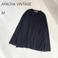 APACHEVINTAGE クルーネックニットトップス　 胸ポケット　長袖　無地のサムネイル