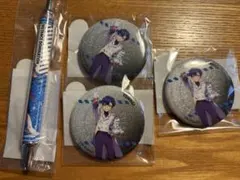 グリッドマンユニバース　くじクリフ　麻中蓬セット　缶バッジ　ボールペン