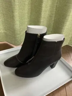 【再再値下げ】picheABAHOUSE ブラウンショートブーツ ヒール7cm