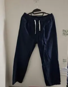 Olekei ワイドパンツ サルエルパンツ ネイビー XL相当 表記4XL