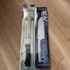 タカギ兼定 オールステンレス 三徳包丁＆パン切り包丁
