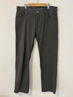 Eddie Bauer 牛革パッチ グレー ストレッチデニム