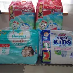 Mamy Poko Pampers ビッグ186枚 moony M58枚 - メルカリ