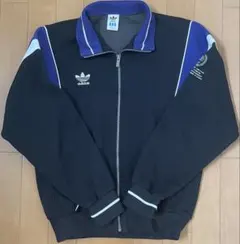 adidas vintage トラックジャケット 黒/紫