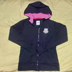 FILA ネイビーのフード付きパーカーとストライプタートルネックセット