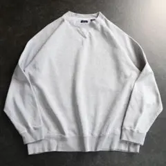 90s USA製 無地 OLD GAP スウェット グレー XXL 前V 紺タグ