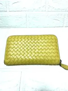 ボッテガベネタ　ウォレット長財布　イエローレザーイントレチャート