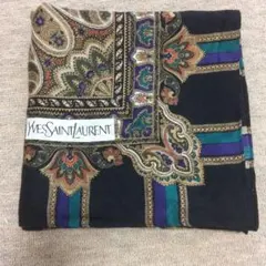 ◆ Yves Saint Laurent ペイズリー柄 大判スカーフ ◆
