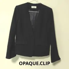 OPAQUE.CLIP ノーカラー ジャケット ネイビーのサムネイル