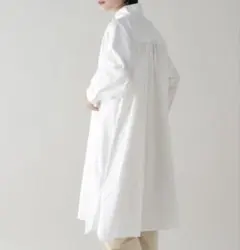 《natural by clip》 カディハイネックシャツワンピース