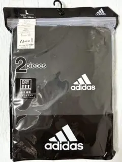 adidas メンズ Tシャツ 2枚組 ブラック L グンゼ株式会社のサムネイル
