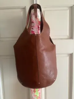 gentenブラウンレザー ハンドバッグ