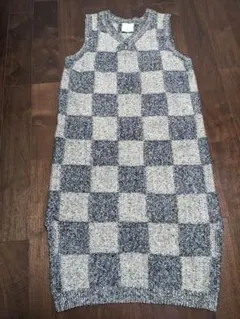 cawaii チェック柄ノースリーブワンピース