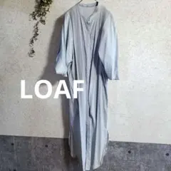 ロフ レディース 半袖 ワンピース 羽織 コート カーディガン 水色 フリー