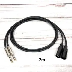 CANARE L-2T2S XLRケーブル 2m 8本セット Amazon | CANARE カナレ L-2T2S TRS(ステレオフォン)-XLR(オス) 2本