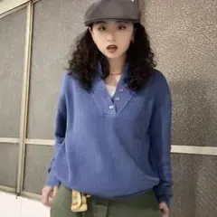 【超希少‼️】80s LL.BEAN ヘンリーネック エルエルビーン ニット 古着