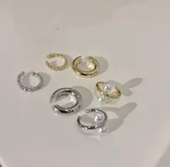 【新作☆】イヤーカフ 3点セット ゴールド パール