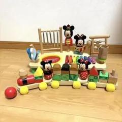 ミッキーマウス　ドリームオーケストラ　木製楽器ワクワク冒険号　汽車積み木セットのサムネイル