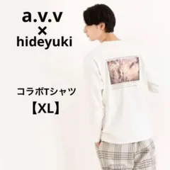 アーヴェヴェ×hideyuki【XL】コラボプリントワイドシルエットカットソー