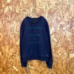 SCOTCH&SODA トレーナー スウェット フロントプリント ネイビー