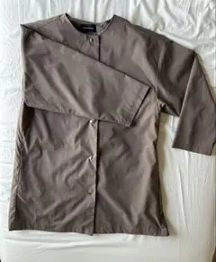 Flâneries ノーカラージャケット ブラウン