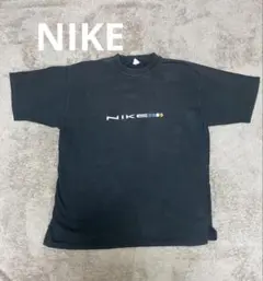 【90s】NIKE Nike ナイキ　ヴィンテージ　Tシャツ　刺繍ロゴ　黒　XL