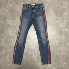 ZARA Z1975 DENIM スキニーデニム ダメージジーンズ ライン入り