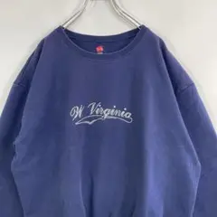 スパンコール　キラキラ　スウェット　古着　ネイビー　XL 23sw1