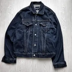 90s極美品✨オールドユニクロ デニムジャケット XL濃紺Gジャン 