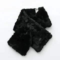 UGG アグ FAUX FUR PULL THROUGH SCARF ブラック