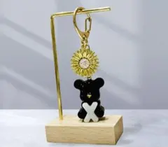 くま型　レジンキーホルダー　ハンドメイド オーダーメイド　イニシャル　チャーム