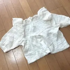 週末限定価格 anggo 韓国子供服 トップス ブラウス フリル 90