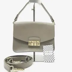 FURLA メトロポリス 2wayバッグ グレージュ 斜めがけ h167 - メルカリ