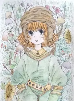 手描きイラスト　森人　オリジナル