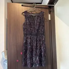 Armani Exchange ノースリーブ プリーツワンピース 総柄 XSのサムネイル