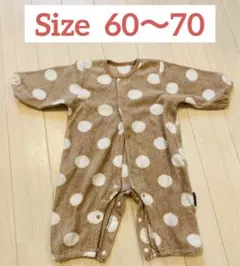 ベビー 子供 ロンパース 赤ちゃん ドット柄 60cm 70cm